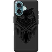 Черный чехол BoxFace Apple iPhone 16 Owl