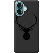 Черный чехол BoxFace Apple iPhone 16 Deer