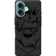 Черный чехол BoxFace Apple iPhone 16 Bear King