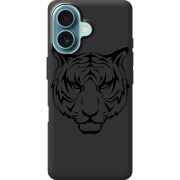 Черный чехол BoxFace Apple iPhone 16 Tiger