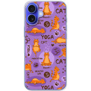 Чехол BoxFace Apple iPhone 16 Plus Yoga Cat