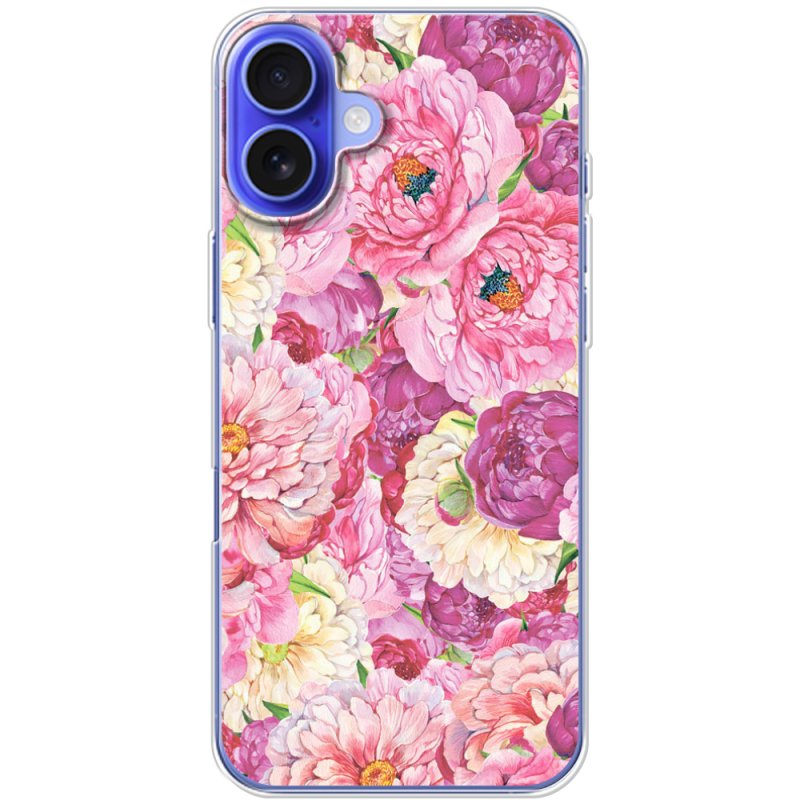 Чехол BoxFace Apple iPhone 16 Plus Pink Peonies