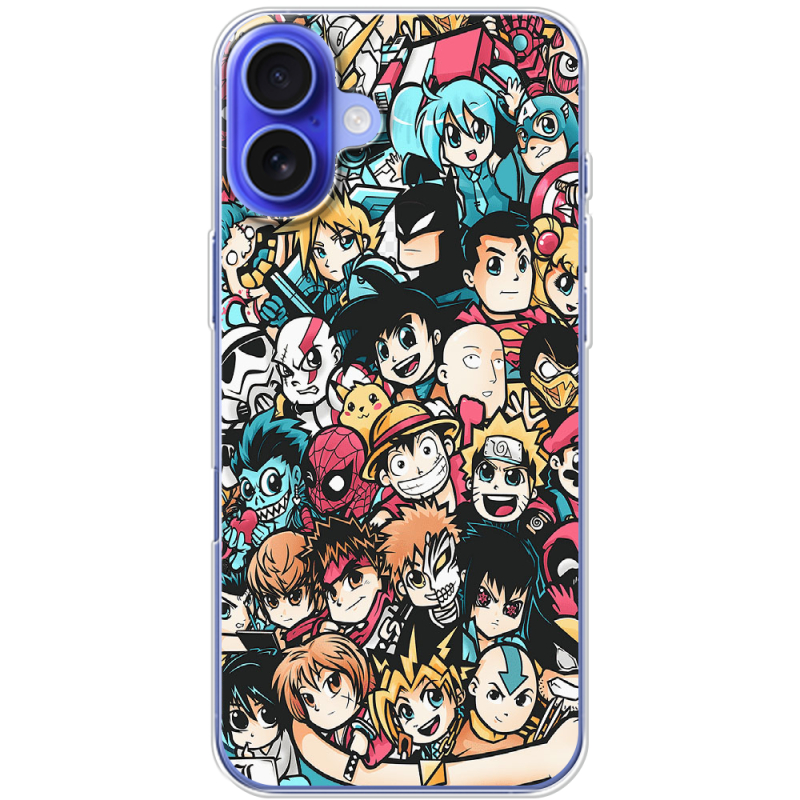 Чехол BoxFace Apple iPhone 16 Plus Anime Stickers