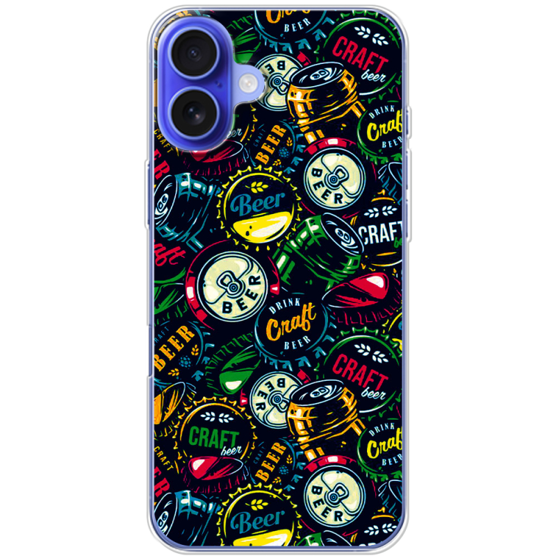 Чехол BoxFace Apple iPhone 16 Plus Bottle Caps