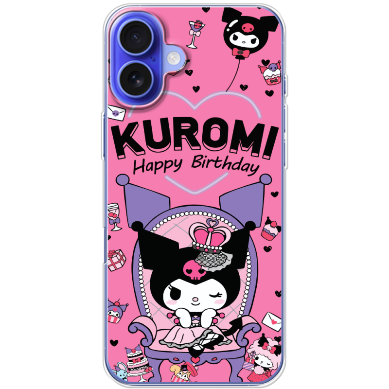 Чехол BoxFace Apple iPhone 16 Plus День народження Kuromi