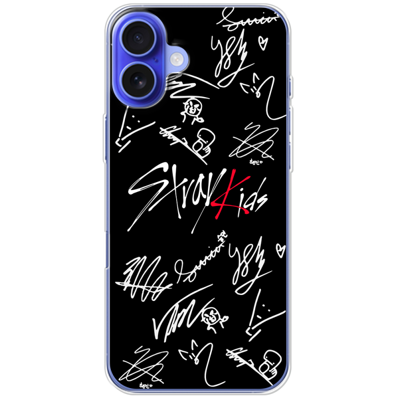 Чехол BoxFace Apple iPhone 16 Plus Stray Kids автограф