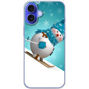 Чехол BoxFace Apple iPhone 16 Plus Skier Snowman