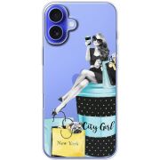 Прозрачный чехол BoxFace Apple iPhone 16 Plus City Girl