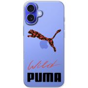 Прозрачный чехол BoxFace Apple iPhone 16 Plus Wild Cat