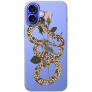 Прозрачный чехол BoxFace Apple iPhone 16 Plus Glamor Snake