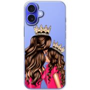 Прозрачный чехол BoxFace Apple iPhone 16 Plus Queen and Princess