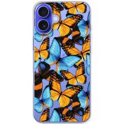 Прозрачный чехол BoxFace Apple iPhone 16 Plus Butterfly Morpho