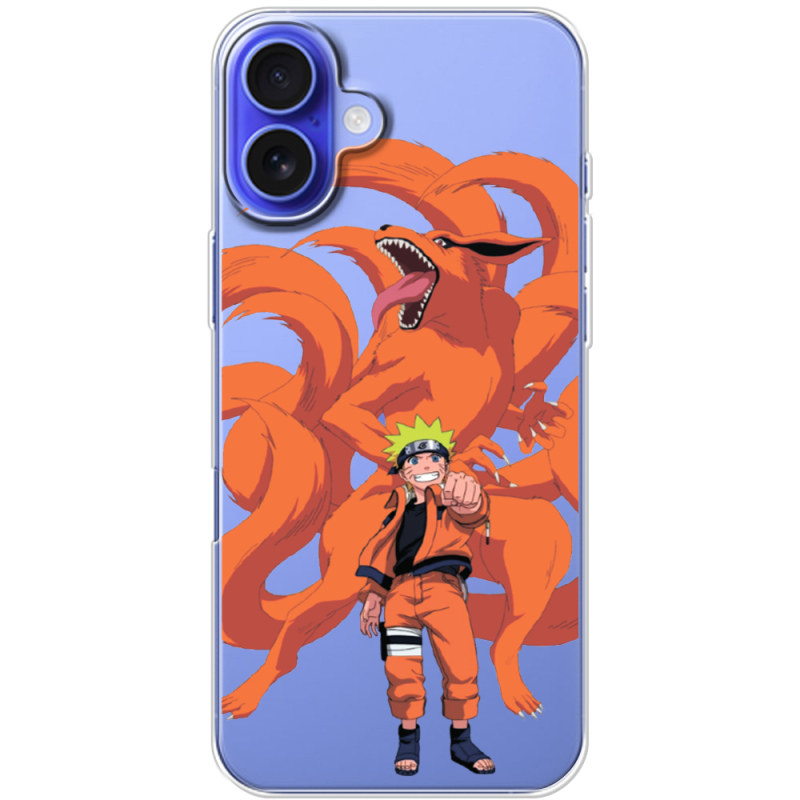 Прозрачный чехол BoxFace Apple iPhone 16 Plus Naruto and Kurama