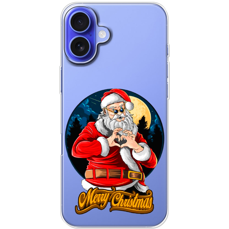 Прозрачный чехол BoxFace Apple iPhone 16 Plus Cool Santa