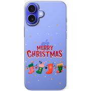 Прозрачный чехол BoxFace Apple iPhone 16 Plus Merry Christmas