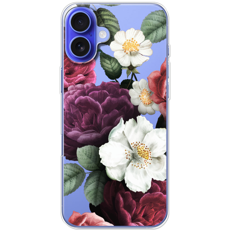 Прозрачный чехол BoxFace Apple iPhone 16 Plus Floral Dark Dreams