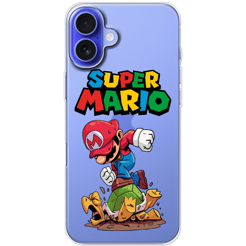 Прозрачный чехол BoxFace Apple iPhone 16 Plus Super Mario