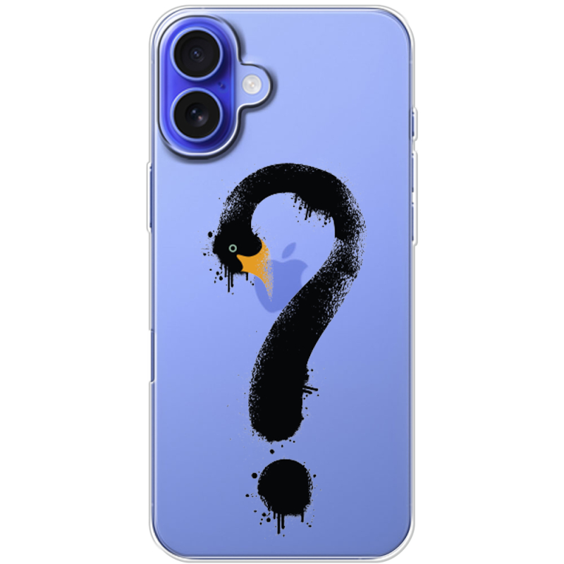 Прозрачный чехол BoxFace Apple iPhone 16 Plus Swan question