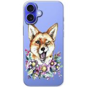 Прозрачный чехол BoxFace Apple iPhone 16 Plus Winking Fox