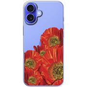 Прозрачный чехол BoxFace Apple iPhone 16 Plus Red Poppies