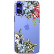 Прозрачный чехол BoxFace Apple iPhone 16 Plus Floral