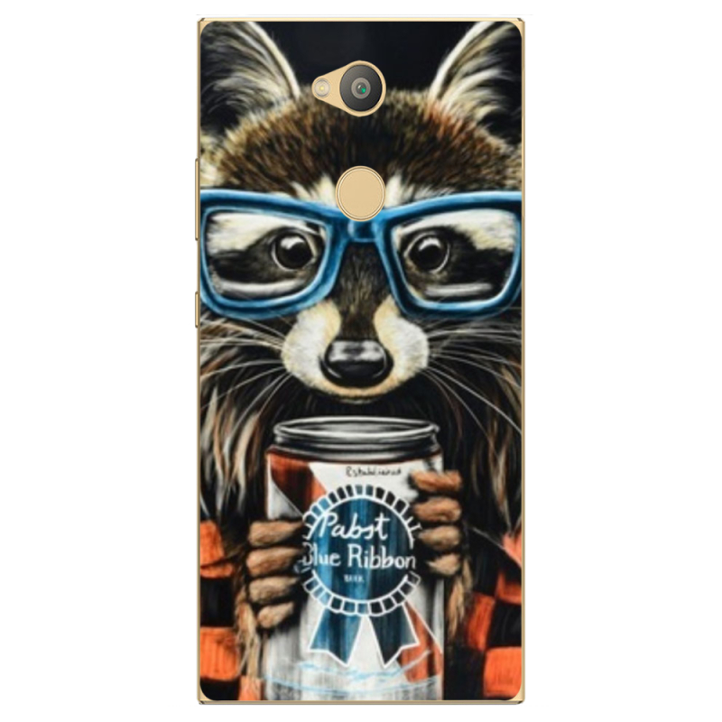 Чехол Uprint Sony Xperia L2 H4311 Енот с банкой