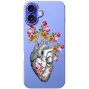 Чехол со стразами Apple iPhone 16 Plus Heart