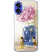 Чехол со стразами Apple iPhone 16 Plus Little Boy and Girl