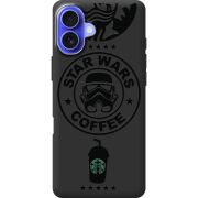 Черный чехол BoxFace Apple iPhone 16 Plus Dark Coffee