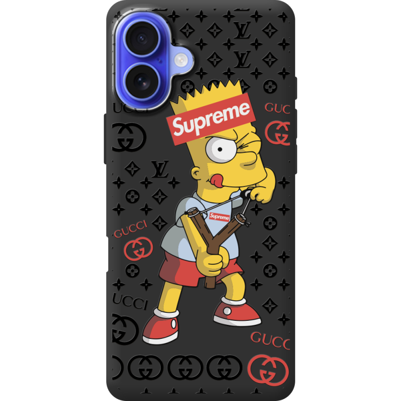 Черный чехол BoxFace Apple iPhone 16 Plus Yellow Fun