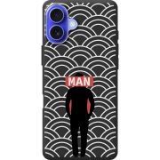 Черный чехол BoxFace Apple iPhone 16 Plus Man Pattern