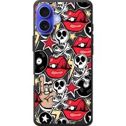 Черный чехол BoxFace Apple iPhone 16 Plus Rock Graffiti