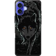 Черный чехол BoxFace Apple iPhone 16 Plus Wolf