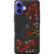 Черный чехол BoxFace Apple iPhone 16 Plus 3D Ukrainian Muse