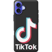 Черный чехол BoxFace Apple iPhone 16 Plus Tik Tok