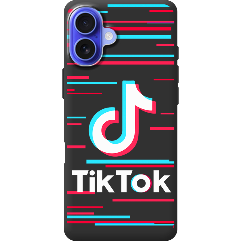 Черный чехол BoxFace Apple iPhone 16 Plus Tik Tok