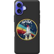 Черный чехол BoxFace Apple iPhone 16 Plus NASA