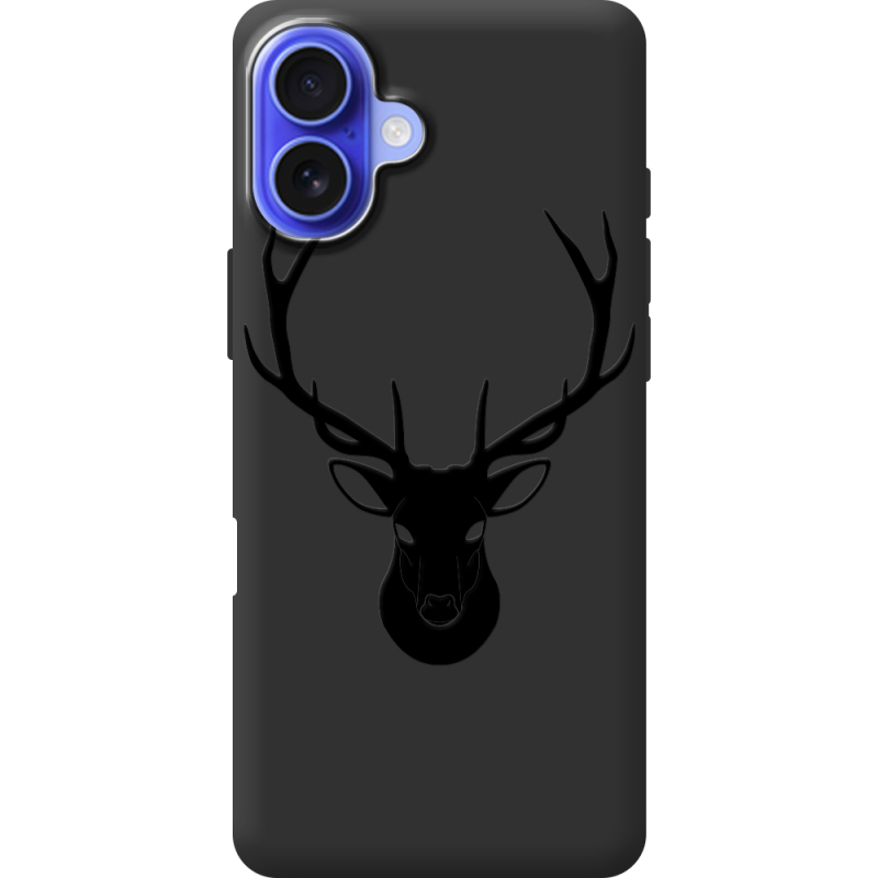 Черный чехол BoxFace Apple iPhone 16 Plus Deer