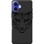 Черный чехол BoxFace Apple iPhone 16 Plus Tiger