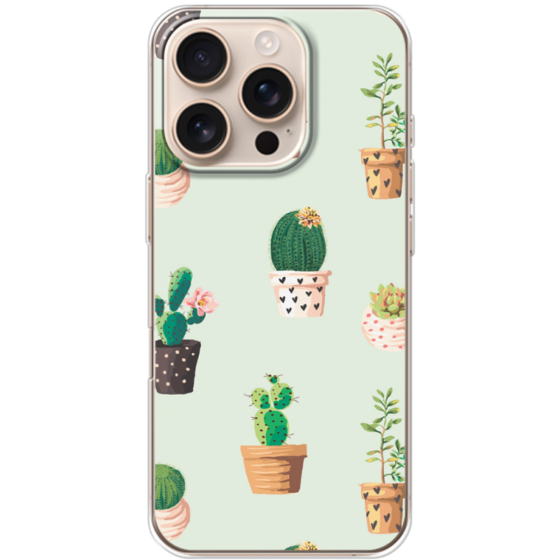 Чехол BoxFace Apple iPhone 16 Pro L-green Cacti