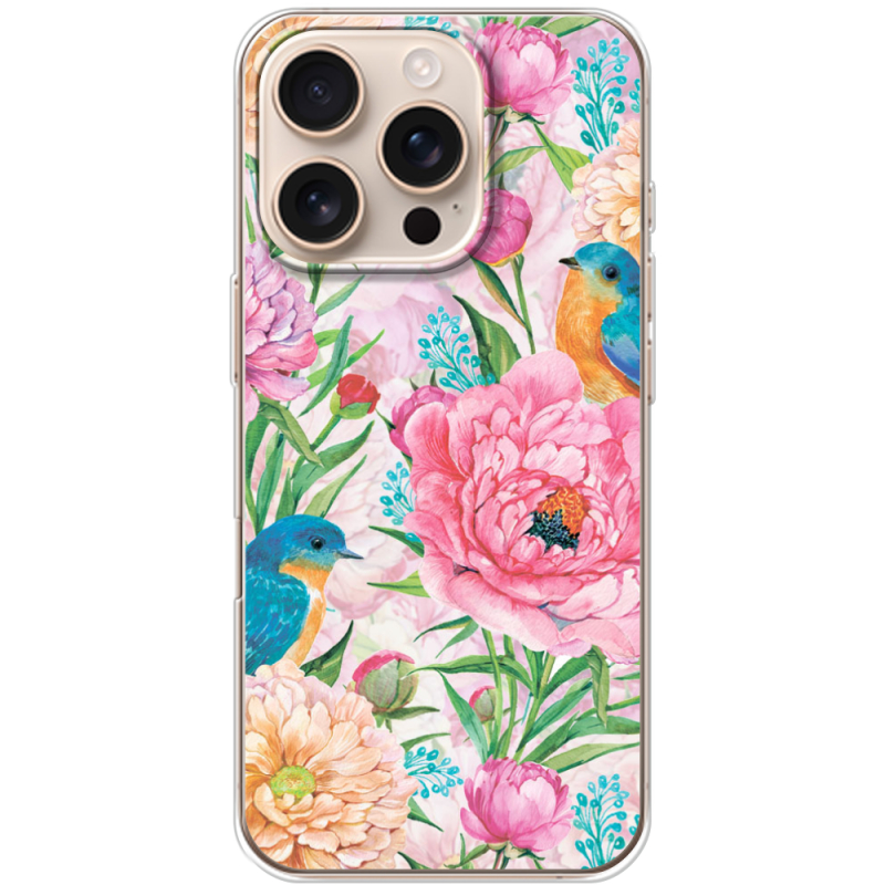 Чехол BoxFace Apple iPhone 16 Pro Birds in Flowers