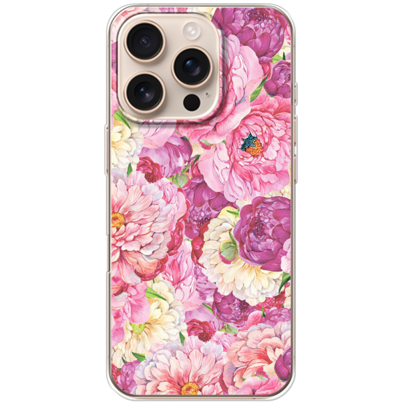 Чехол BoxFace Apple iPhone 16 Pro Pink Peonies