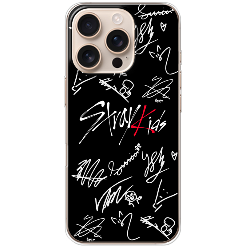 Чехол BoxFace Apple iPhone 16 Pro Stray Kids автограф