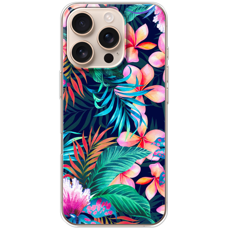 Чехол BoxFace Apple iPhone 16 Pro flowers in the tropics