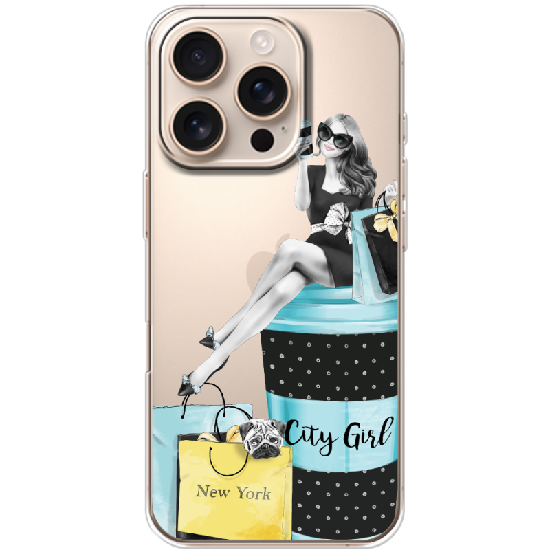 Прозрачный чехол BoxFace Apple iPhone 16 Pro City Girl