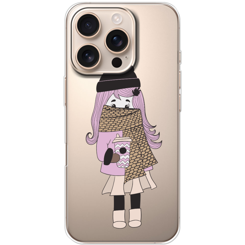 Прозрачный чехол BoxFace Apple iPhone 16 Pro Winter Morning Girl