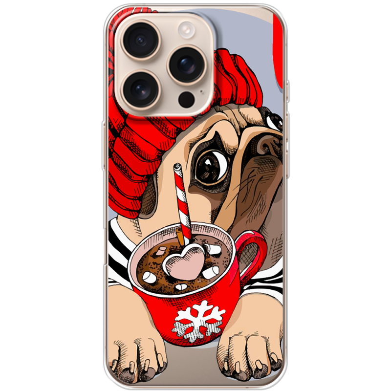 Прозрачный чехол BoxFace Apple iPhone 16 Pro Winter Puggy