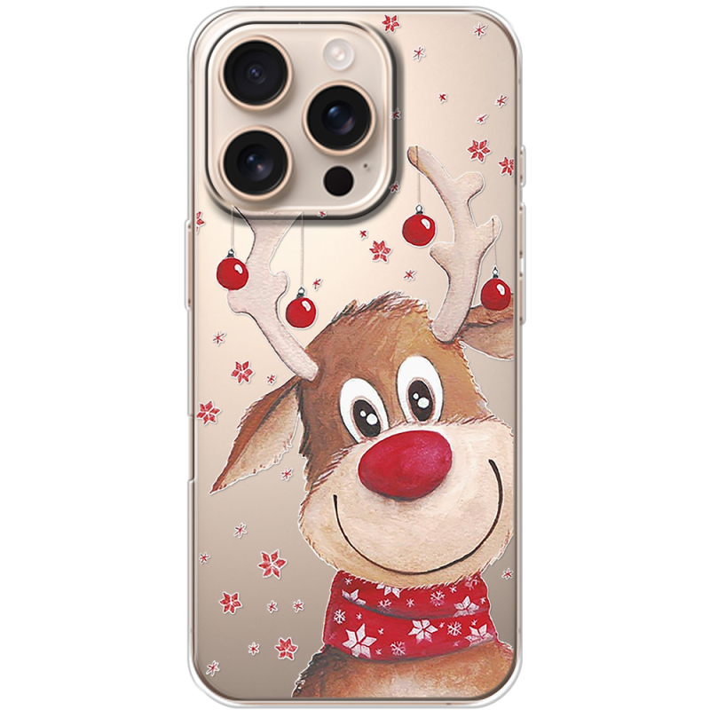 Прозрачный чехол BoxFace Apple iPhone 16 Pro Winter Deer