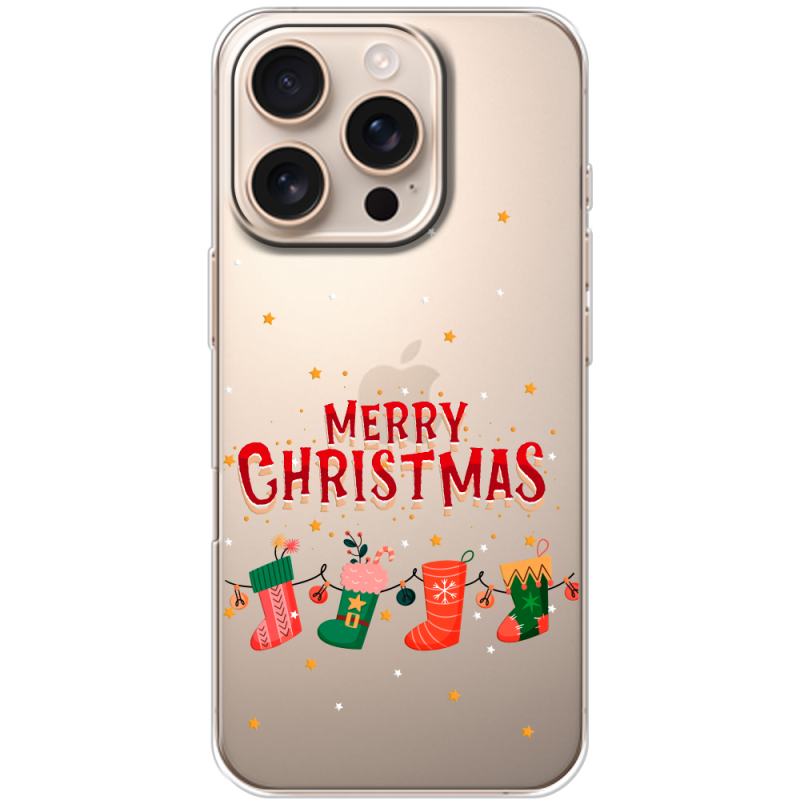 Прозрачный чехол BoxFace Apple iPhone 16 Pro Merry Christmas