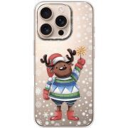 Прозрачный чехол BoxFace Apple iPhone 16 Pro Christmas Deer with Snow